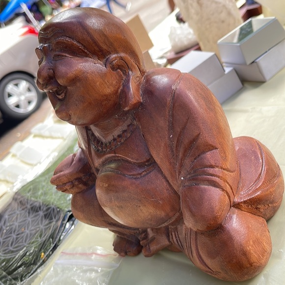 Closet clear out!!! Beautiful wood Buddha - Picture 2 of 4